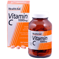 Health Aid Βιταμίνη C 1000mg 100 Μασώμενες ταμπλέτες