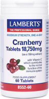 Lamberts Cranberry 18,750mg 60 ταμπλέτες