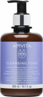 Apivita Αφρός Καθαρισμού Cleansing Creamy Προσώπου & Ματιών με Ελιά, Λεβάντα & Πρόπολη 300ml