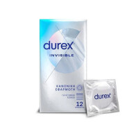 Durex Προφυλακτικά Invisible 56mm Λεπτά 12τμχ