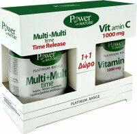 Power Of Nature Classics Platinum Range 30 ταμπλέτες Multi+Multi Time & Δώρο 20 ταμπλέτες Vitamin C 1000mg