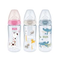 Nuk Πλαστικό Μπιμπερό First Choice Plus Temperature Control 360ml 6-18 μηνών Γαλάζιο