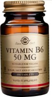 Solgar Vitamin B6 Βιταμίνη για την Υγεία του Νευρικού Συστήματος 50mg 100 ταμπλέτες