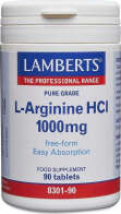 Lamberts L-Arginine 1000mg (90caps) - Αργινίνη, Υγεία Καρδιαγγειακού Συστήματος