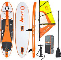 Zray Σανίδα SUP Windsurf Φουσκωτή W1 10' 3.05m Λευκό Πορτοκαλί