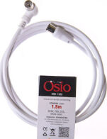 Osio OSK-1320 Ομοξονικό Καλώδιο Κεραίας Αρσενικό Σε Γωνιακό Αρσενικό Με Θηλυκό Αντάπτορα 1.5m 75Ω
