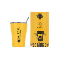Estia Θερμός Coffee Mug με Καλαμάκι AEK BC Edition 350ml  00-13271 Κίτρινο Μαύρο