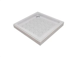 Αντιολισθητικό πατάκι για το Ντους σε λευκό χρώμα και τετράγωνο σχήμα, 50x50 cm, Bath mat