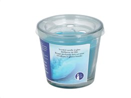 Αρωματικό Κερί Χώρου σε γυάλινο δοχείο διάρκειας 25 ωρών και 145gr, 8x8x8 cm Ocean Breeze