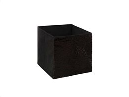 Πτυσσόμενο Κουτί Αποθήκευσης με Παγιέτες 2 όψεων σε Μαύρο χρώμα, 31x31x31 cm