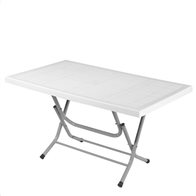 Artelibre Τραπέζι Eco Πτυσσόμενο Λευκό Πλαστικό/Μέταλλο 70x120x75cm