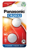 PANASONIC μπαταρία λιθίου CR2032 3V 2τμχ