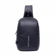 ARCTIC HUNTER Τσάντα Crossbody XB-00081-BK USB αδιάβροχη μαύρη