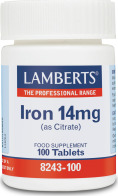 Lamberts Iron 14mg (Citrate) Συμπλήρωμα Διατροφής με Σίδηρο 100 ταμπλέτες