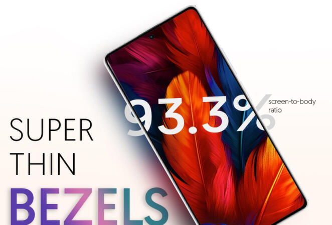 Super λεπτά bezzels με 93.3% screen to body ratio