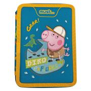 George Pig Dino Explorer Must Σχολική Κασετίνα Διπλή Γεμάτη