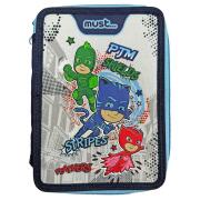 PJ Masks Anyone Can Be Hero Must Σχολική Κασετίνα Διπλή Γεμάτη