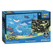 Παζλ Ζώα Του Βυθού Glow In The Dark Luna Toys 100 Τμχ. 49x36εκ.