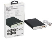 Dunlop Power Bank 8000mAh λεπτού σχεδιασμού από Αλουμίνιο, σε Μαύρο Χρώμα, 06910