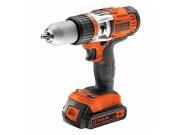 Black+Decker Κρουστικό Δραπανοκατσάβιδο 18V, με μπαταρία λιθίου και τσάντα μεταφοράς