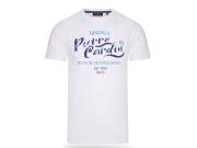 Pierre Cardin Ανδρικό Μπλουζάκι T-shirt με τύπωμα και κοντό μανίκι, σε Λευκό χρώμα Large