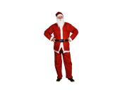 Ανδρική Κόκκινη Χριστουγεννιάτικη Στολή Άγιος Βασίλης 5 τεμαχίων Μεγέθους One size, Santa Costume
