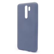 Θήκη Liquid Silicon inos Xiaomi Redmi Note 8 Pro L-Cover Γκρι-Μπλε