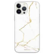 Θήκη Soft TPU Babaco Marble 014 Apple iPhone 15 Pro Λευκό-Χρυσό