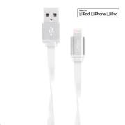 Καλώδιο Σύνδεσης USB 2.0 imee Metallic USB A σε MFI Lightning 1m Ασημί