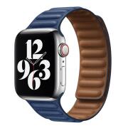 Λουράκι Devia Elegant Leather Apple Watch (38/ 40/ 41mm) Two-Tone Σκούρο Μπλε