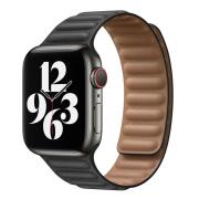 Λουράκι Devia Elegant Leather Apple Watch (38/ 40/ 41mm) Two-Tone Μαύρο