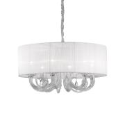 Ideal Lux Κρεμαστό Φωτιστικό Οροφής Πολύφωτο Swan SP6 035826 Bianco