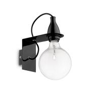 Ideal Lux Φωτιστικό Τοίχου Απλίκα Μονόφωτο Minimal AP1 045214 Nero