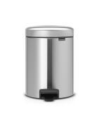 BRABANTIA Δοχείο Απορριμμάτων με Πεντάλ Χρωμέ Ματ New Icon 5lt - 080.1126/45