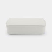 Brabantia Make & Take  Δοχείο Φαγητού Με Χωρίσματα Bento 2L -Large- 25,5X16,7X6,2cm Κρεμ -Πλαστικό