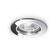 Ideal Lux Downlight Φωτιστικό Χωνευτής Τοποθέτησης Μονόφωτο Jazz 083070 GU10 max 1 x 50W Χρώμιο