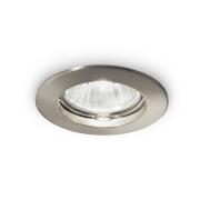 Ideal Lux Downlight Φωτιστικό Χωνευτής Τοποθέτησης Μονόφωτο Jazz 083087 GU10 max 1 x 50W Νίκελ