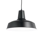 Ideal Lux Κρεμαστό Φωτιστικό Οροφής Μονόφωτο Moby SP1 093659 E27 max 1 x 42W Μαύρο