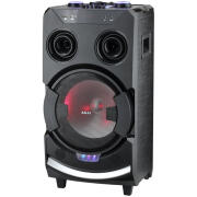 Akai Φορητό Ηχείο Karoke Με Bluetooth LED USB Aux-In Ασύρματο Μικρόφωνο 60W RMS ABTS-112 Μαύρο