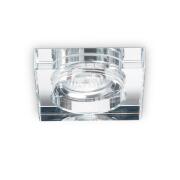 Ideal Lux Downlight Φωτιστικό Χωνευτής Τοποθέτησης Μονόφωτο Blues Square 114019 GU10 max 1 x 50W Διάφανο