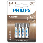 Philips Μπαταρίες Αλκαλικές AAA 1.5V LR03A4B/10 Long Lasting Power 4τμχ