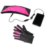 Celly Sport Stereo Band Gloves Pink