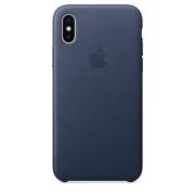 Apple Leather Case iPhone X Midnight Blue