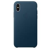 Apple Leather Case iPhone X Cosmos Blue