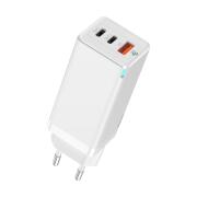 Baseus Travel Charger Laptop GaN 2 x Type C/USB 65W EU White