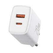 Baseus Compact Quick Charger Type-C/USB 20W White