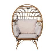 ArteLibre Πολυθρόνα Κήπου Davey Φυσικό Μέταλλο/Rattan 98x67x145cm