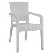 ArteLibre Καρέκλα Κήπου Rattan 58x55x87cm Λευκό