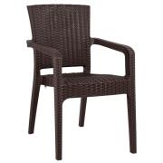 ArteLibre Καρέκλα Κήπου Rattan 58x55x87cm Καφέ