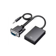 NSP N15 Μαύρος μετατροπέας (8336560) 3.5mm VGA αρσενικό σε HDMI θηλυκή θύρα 1920×1080